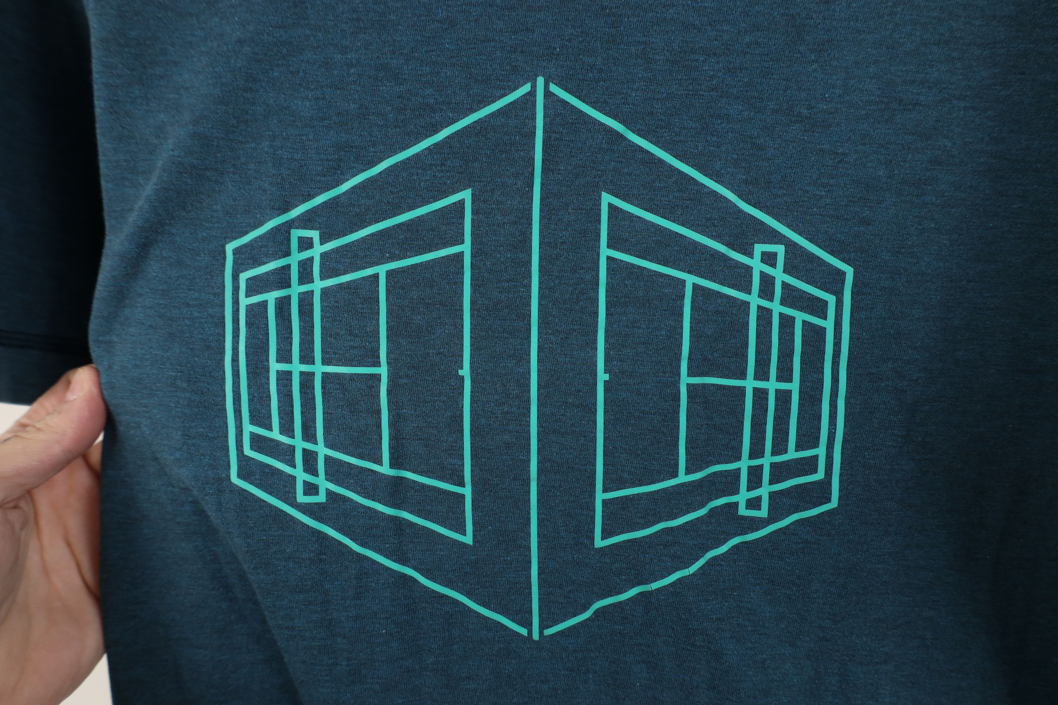 Lululemon Luluelemon Architecture Building Short Sleeve T-Shirt Blue Size US L / EU 52-54 / 3 - 6 Thumbnail