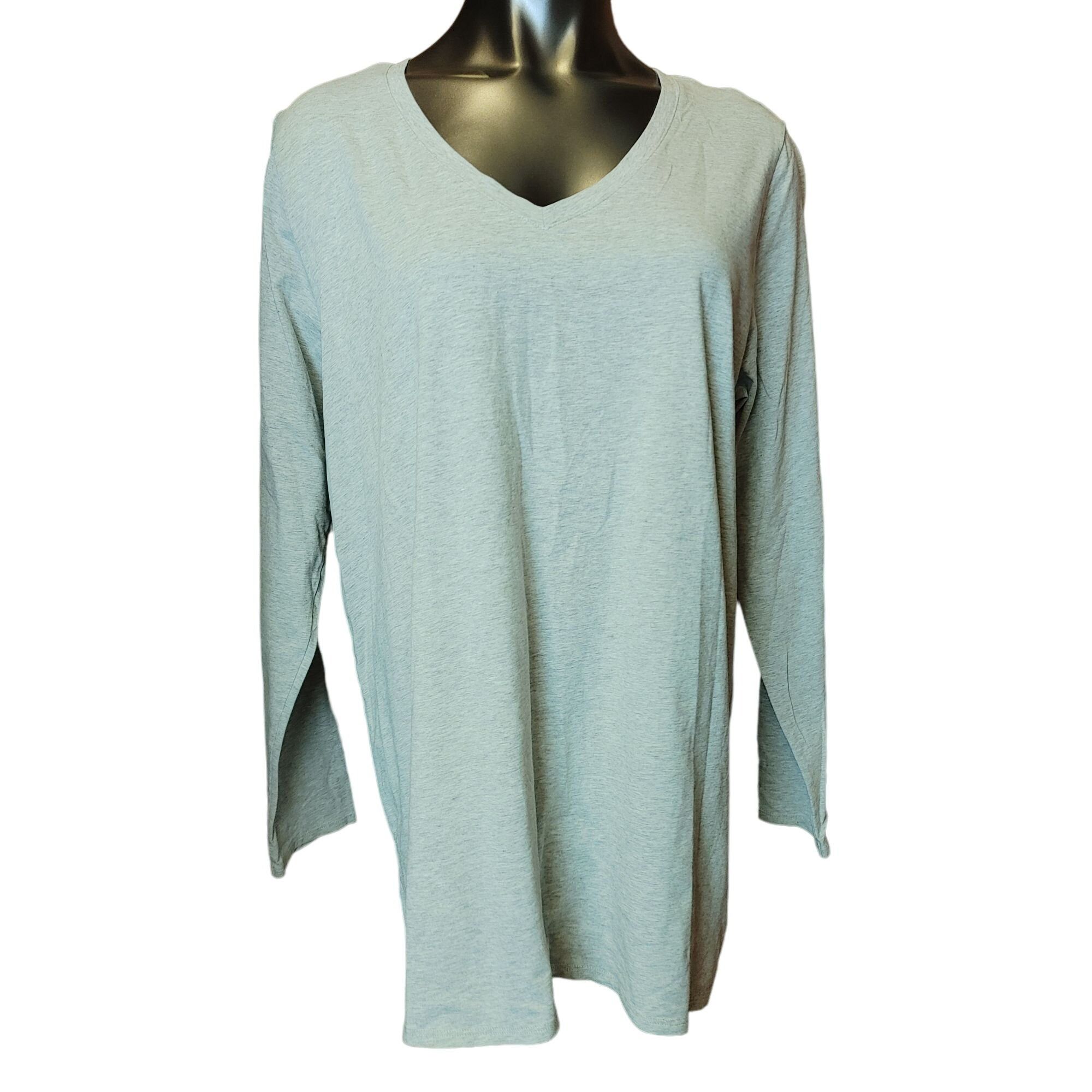 Other SOFT SURROUNDINGS Womens 1X Gray Marled Cotton Blend Long Sl Size XL / US 12-14 / IT 48-50 - 1 Thumbnail