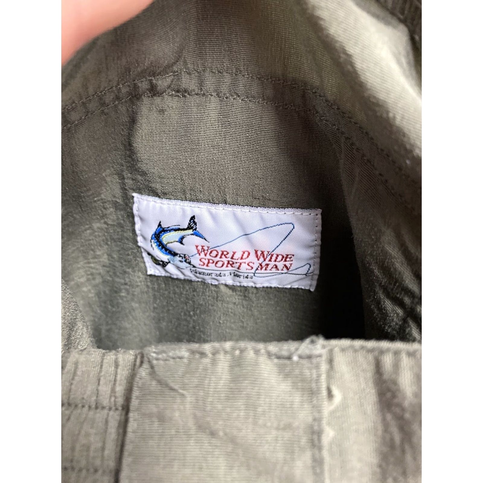 Vintage World Wide Sportsman Nylon Outdoors Hiking Pants Olive 34 34x30 Regular 5-Pocket Cargo Zip Pockets Belt Loops Men Size US 34 / EU 50 - 5 Thumbnail