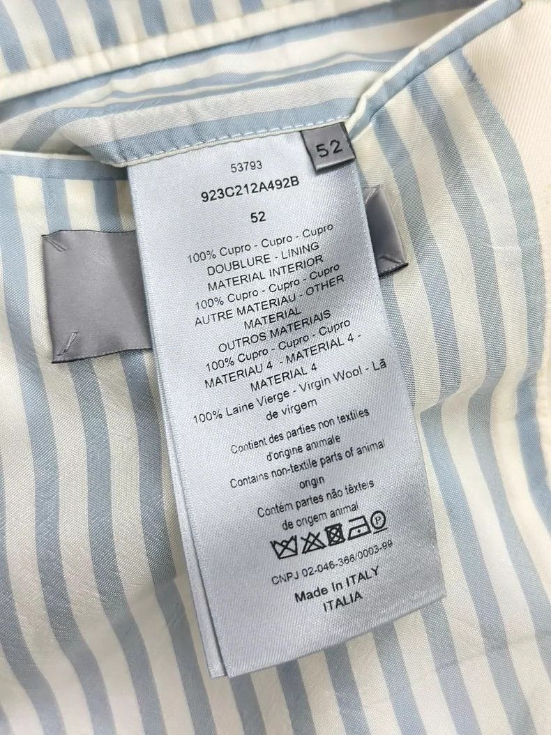 Dior Dior 19ss striped stitching catwalk suit 2502-Nextarrow Size 52R - 3 Thumbnail