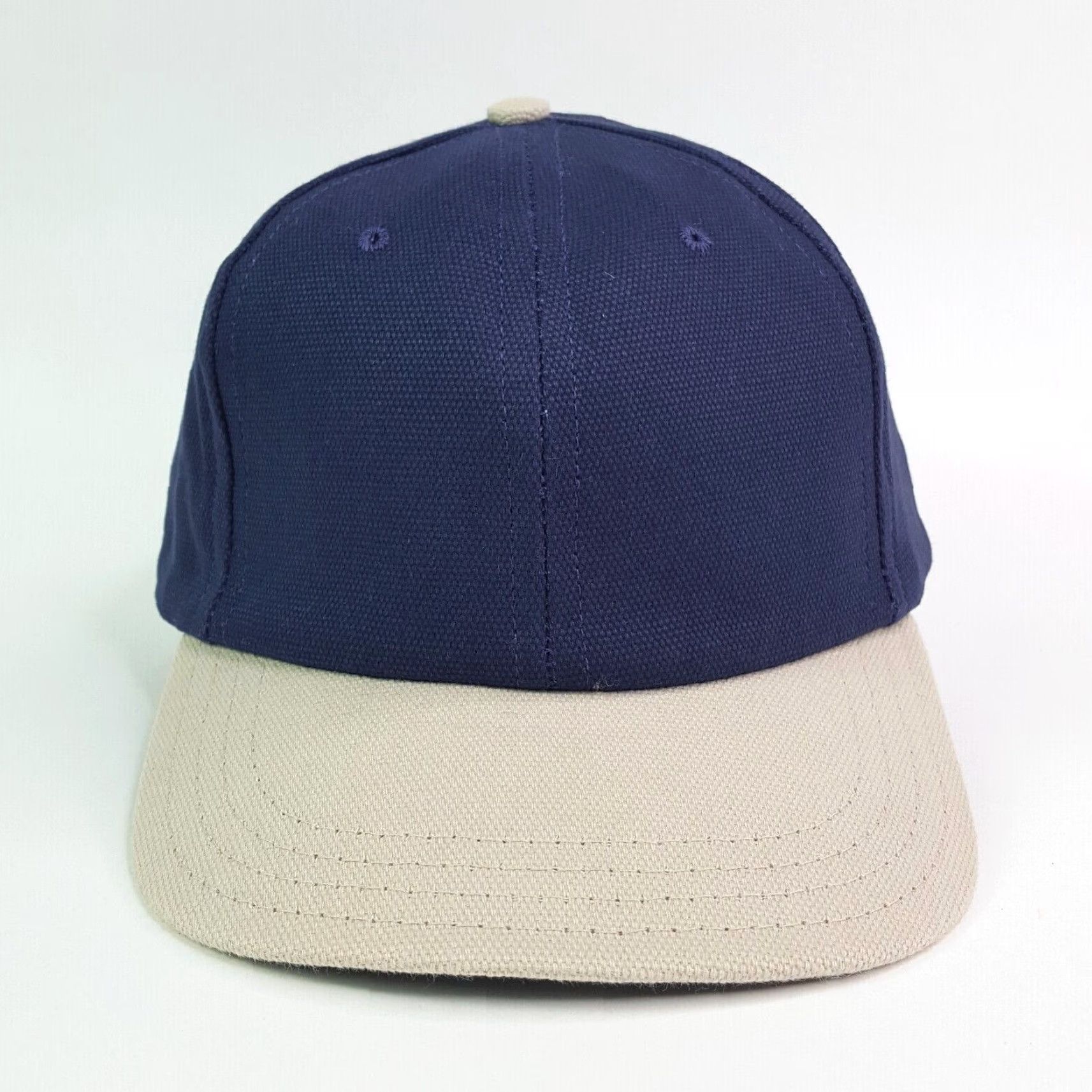 Vintage VINTAGE Town Talk Hat Baseball Cap Navy Blue USA Adjustable Knit Cotton Blend Embroidered Breathable Lightweight Solid 90s Sports Casual Mens Size ONE SIZE - 2 Thumbnail