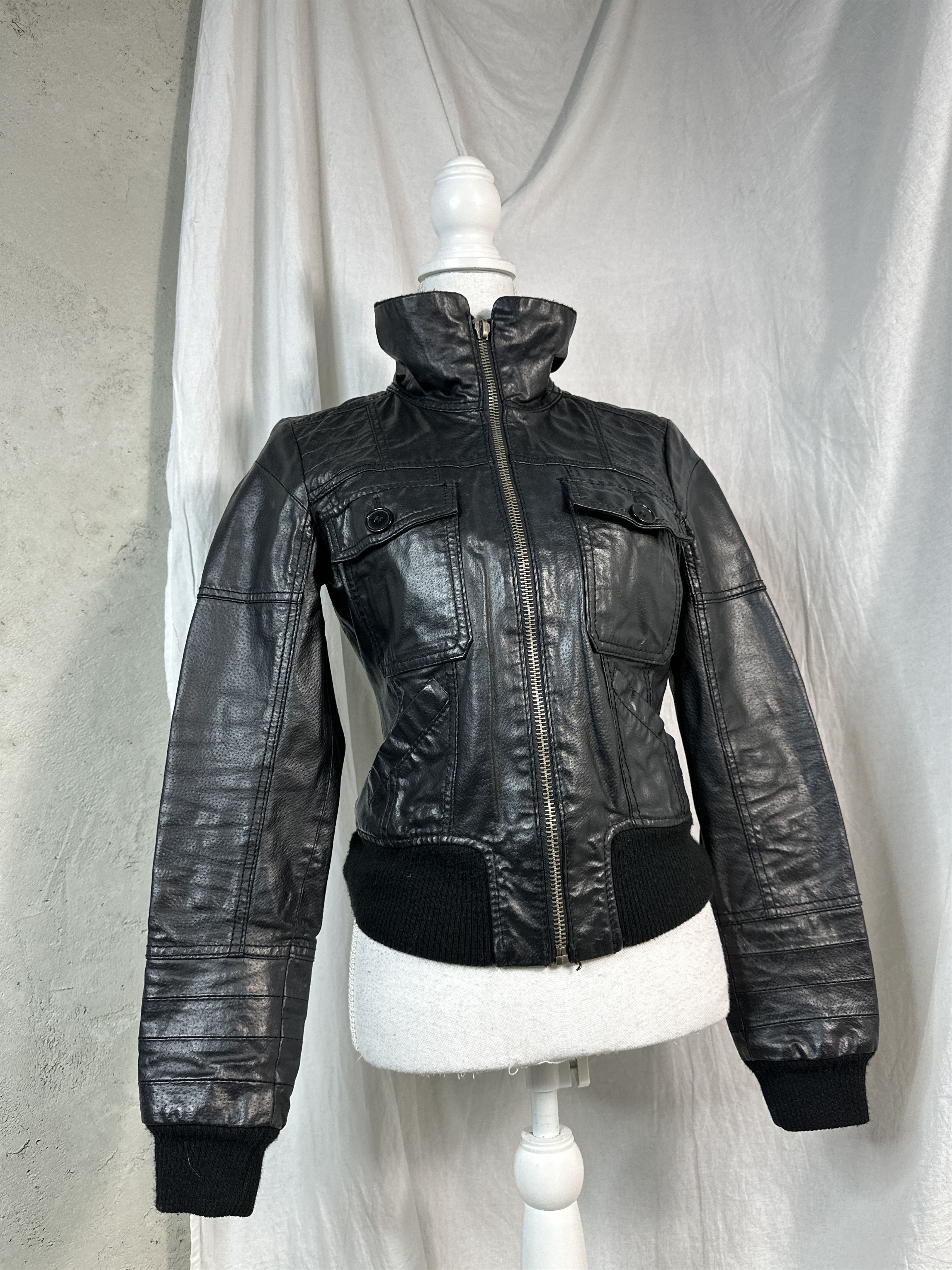 Vintage Vintage Avant-Garde Leather Jacket Size S / US 4 / IT 40 - 4 Thumbnail