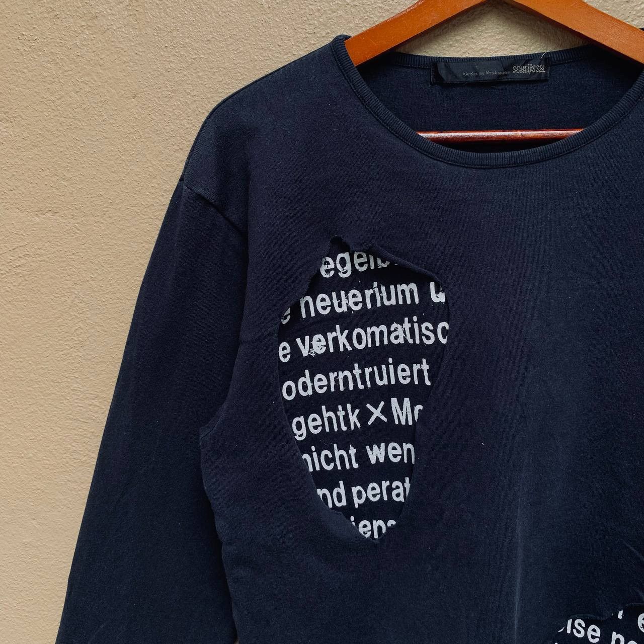 Schlussel Made In Japan SCHLUSSEL Seditionary Ripped Long Sleeve Tee Size US M / EU 48-50 / 2 - 3 Thumbnail