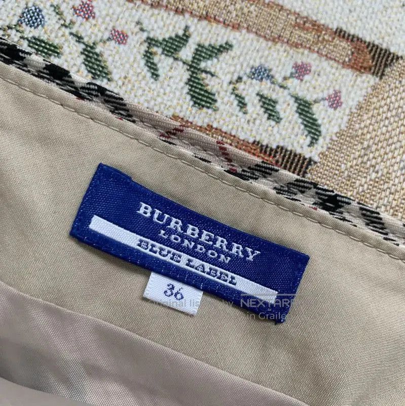 Burberry Burberry Beige Wool Irregular Hem Skirt. Size 23" - 3 Thumbnail