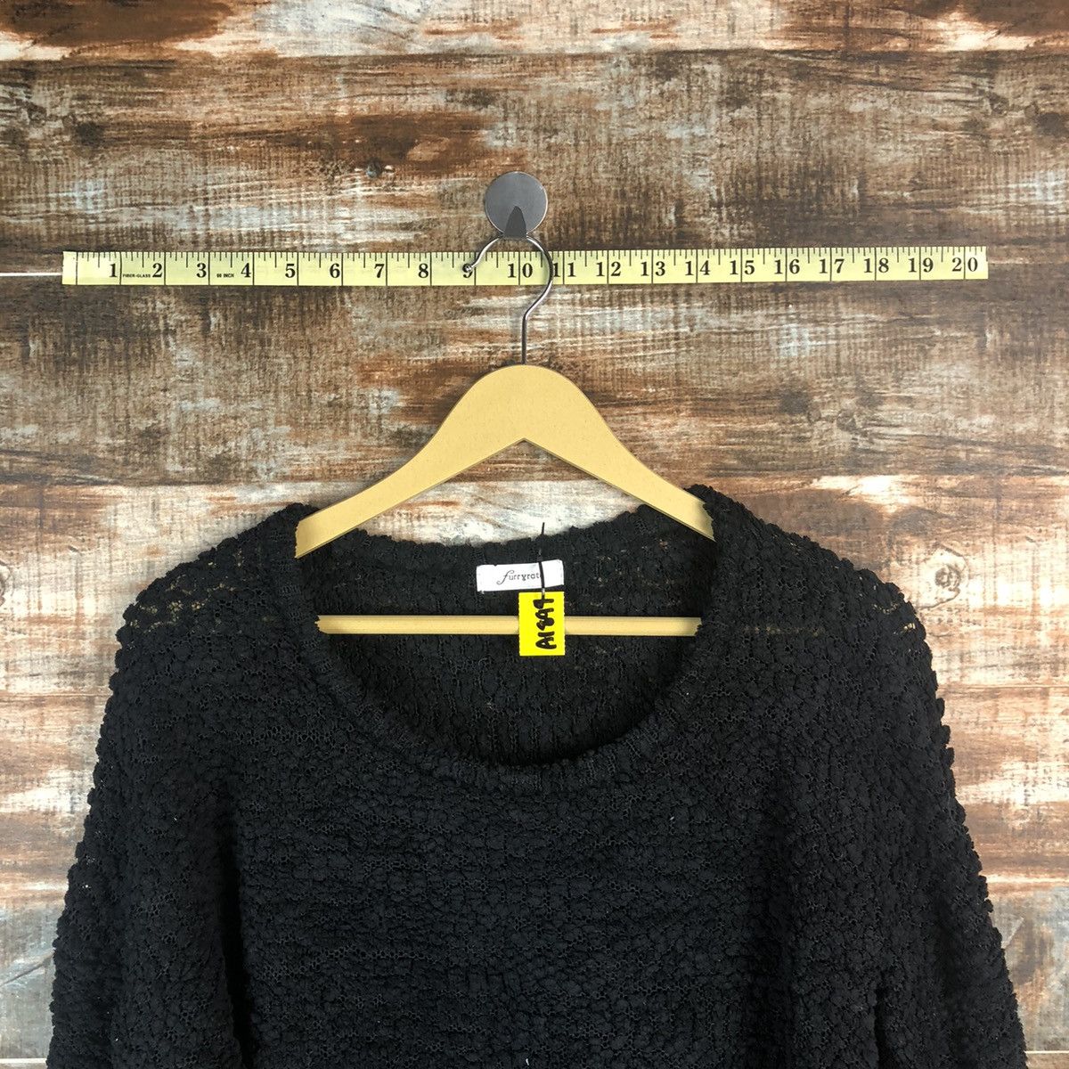 Homespun Knitwear × Japanese Brand Furry Rate Black Knitwear #A1899 Size L / US 10 / IT 46 - 4 Thumbnail