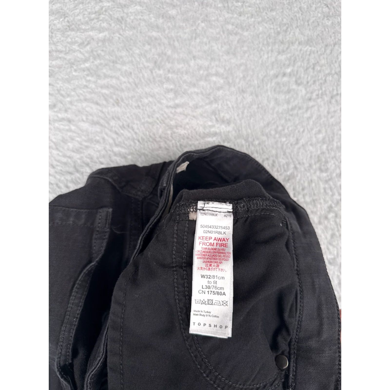 Topshop Top Shop Jeans Women 32 Black Denim Skinny Distressed Mid Rise 29x26 Size XXS / US 00 / IT 34 - 7 Thumbnail