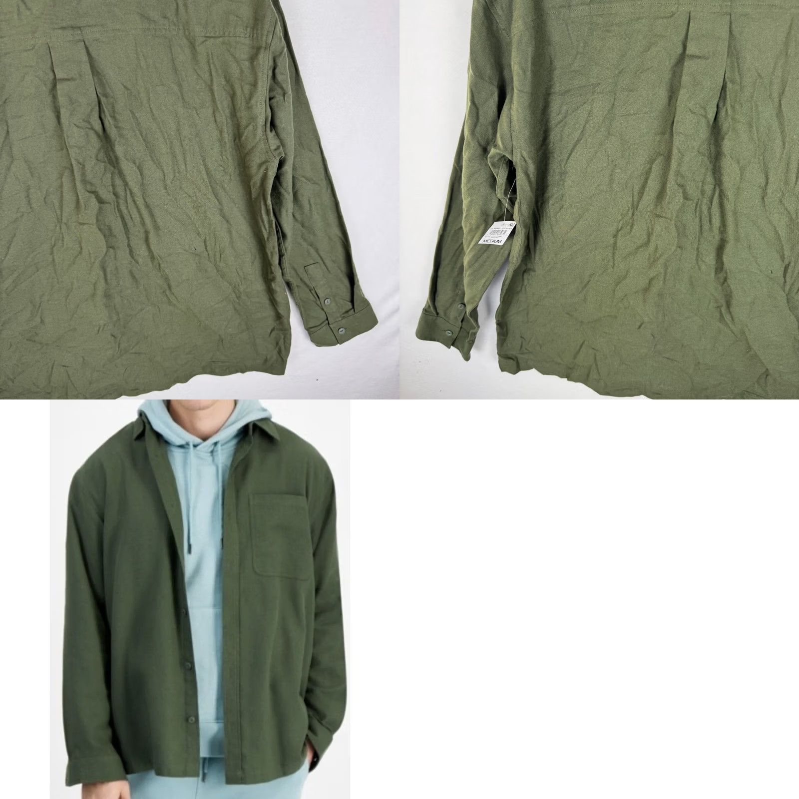 Vintage Mode of One Mens Flannel Shirt Wild Ivy Green Medium Size US M / EU 48-50 / 2 - 9 Thumbnail