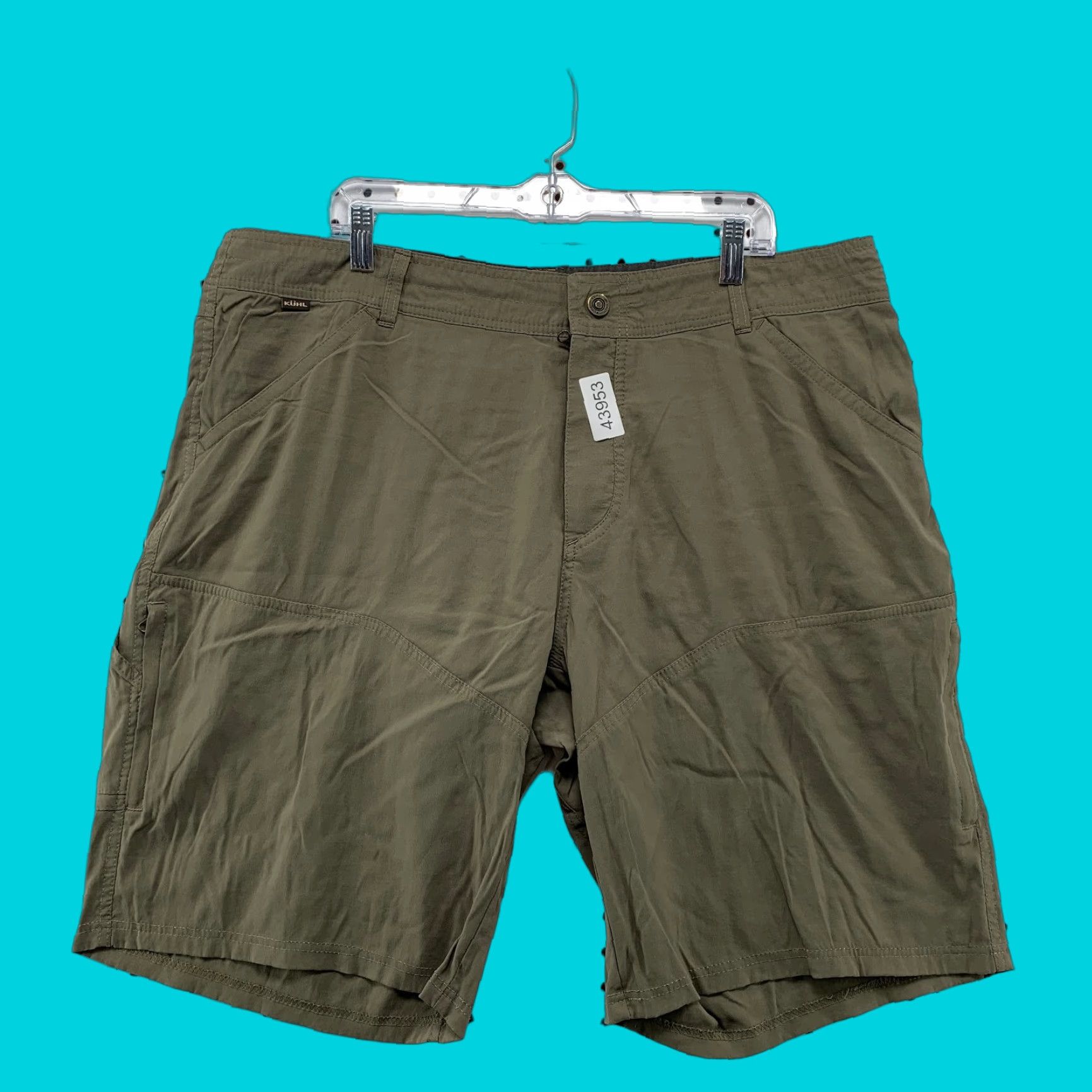 Olive KUHL Renegae Cargo Shorts Olive Green Mens Size 40x11 Outdoor Hike Size US 40 / EU 56 - 1 Thumbnail