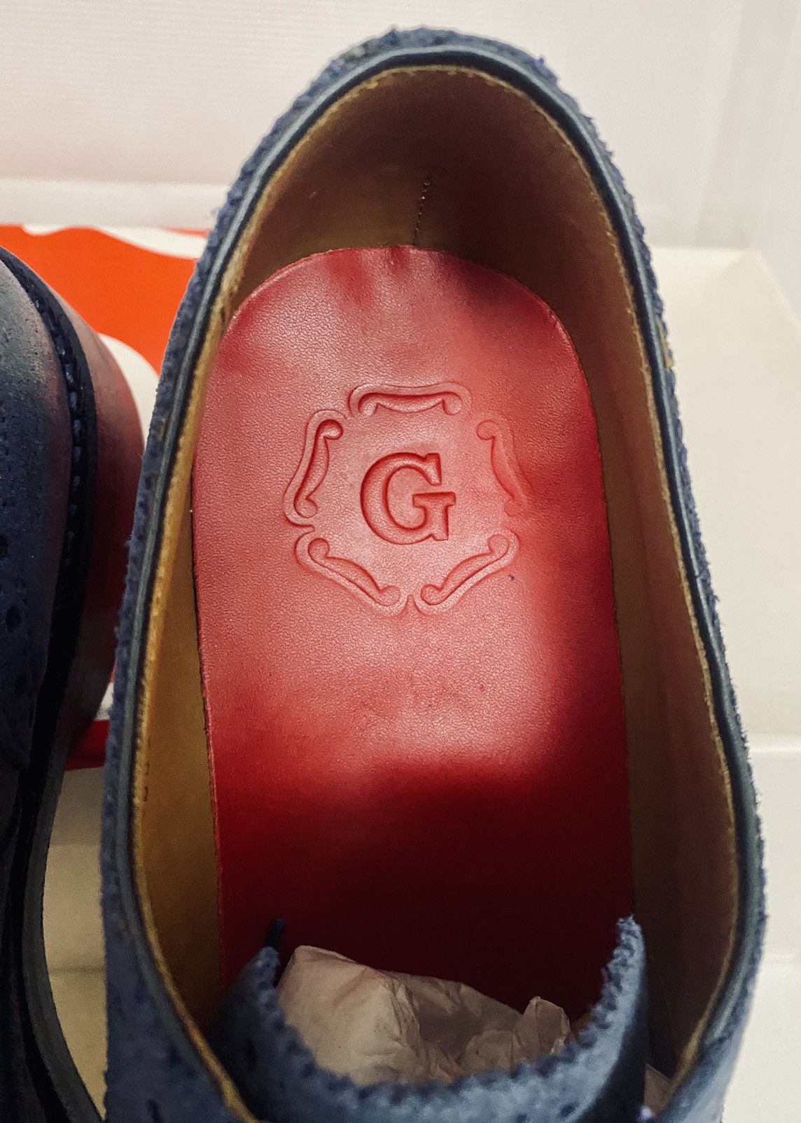 Grenson GRENSON 5033 Stanley Blue Raw Leather Brogue 11.5 New Size US 11.5 / EU 44-45 - 2 Thumbnail