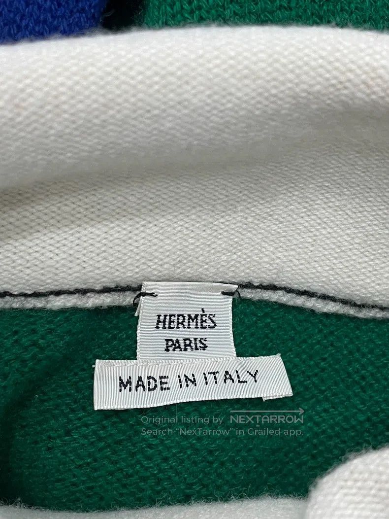 Hermes Hermes Kelly Color-Blocked Cashmere Knit Sweater Size XXS / US 00 / IT 34 - 4 Thumbnail