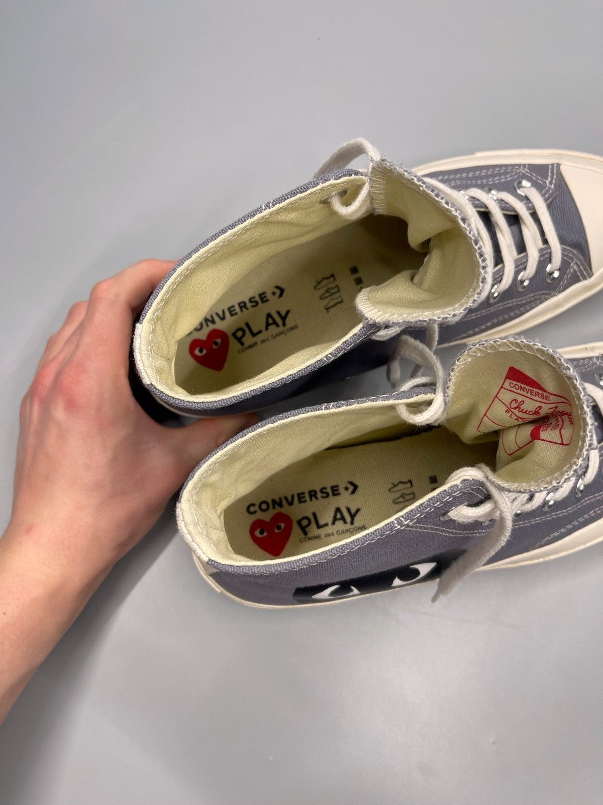 Comme des Garcons × Converse Comme Des Garcons x Converse Hi Top Sneakers Size US 9.5 / EU 42-43 - 9 Thumbnail