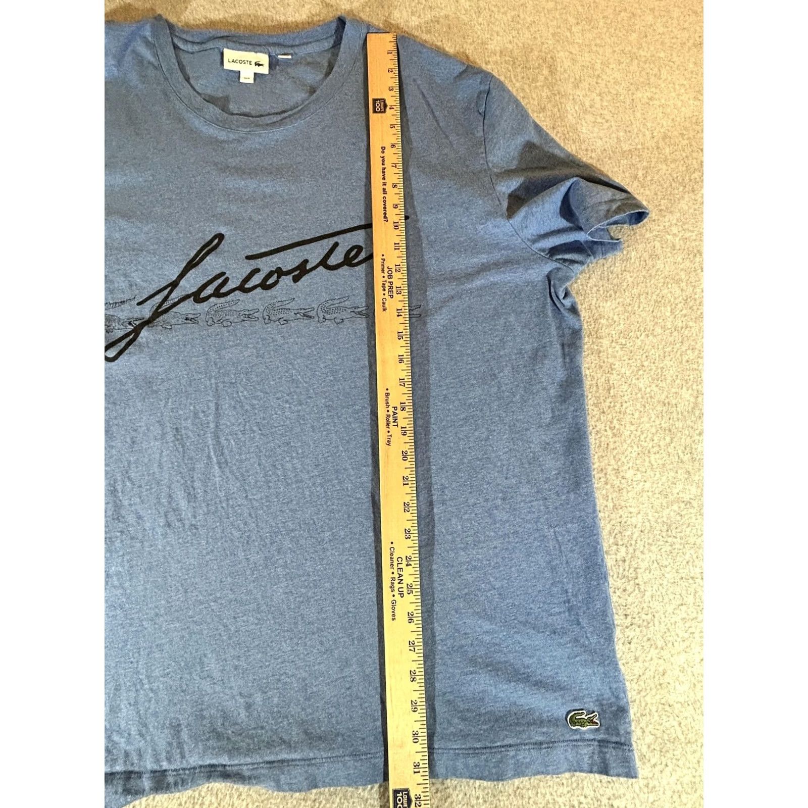 Lacoste Lacoste Shirt Mens 3XL Blue Script Graphic Short Sleeve Crew Tee Big Tall 3XLB Size US XXL / EU 58 / 5 - 6 Thumbnail