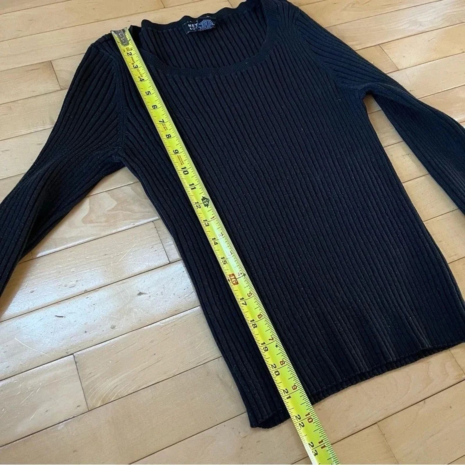 Other New York & Company Women's Sweater Sz XL Black Stretch 90’s Size XL / US 12-14 / IT 48-50 - 6 Thumbnail