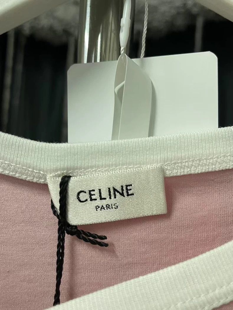 Celine Celine Embroidered Logo Short Sleeve Tshirt Size US M / EU 48-50 / 2 - 6 Thumbnail
