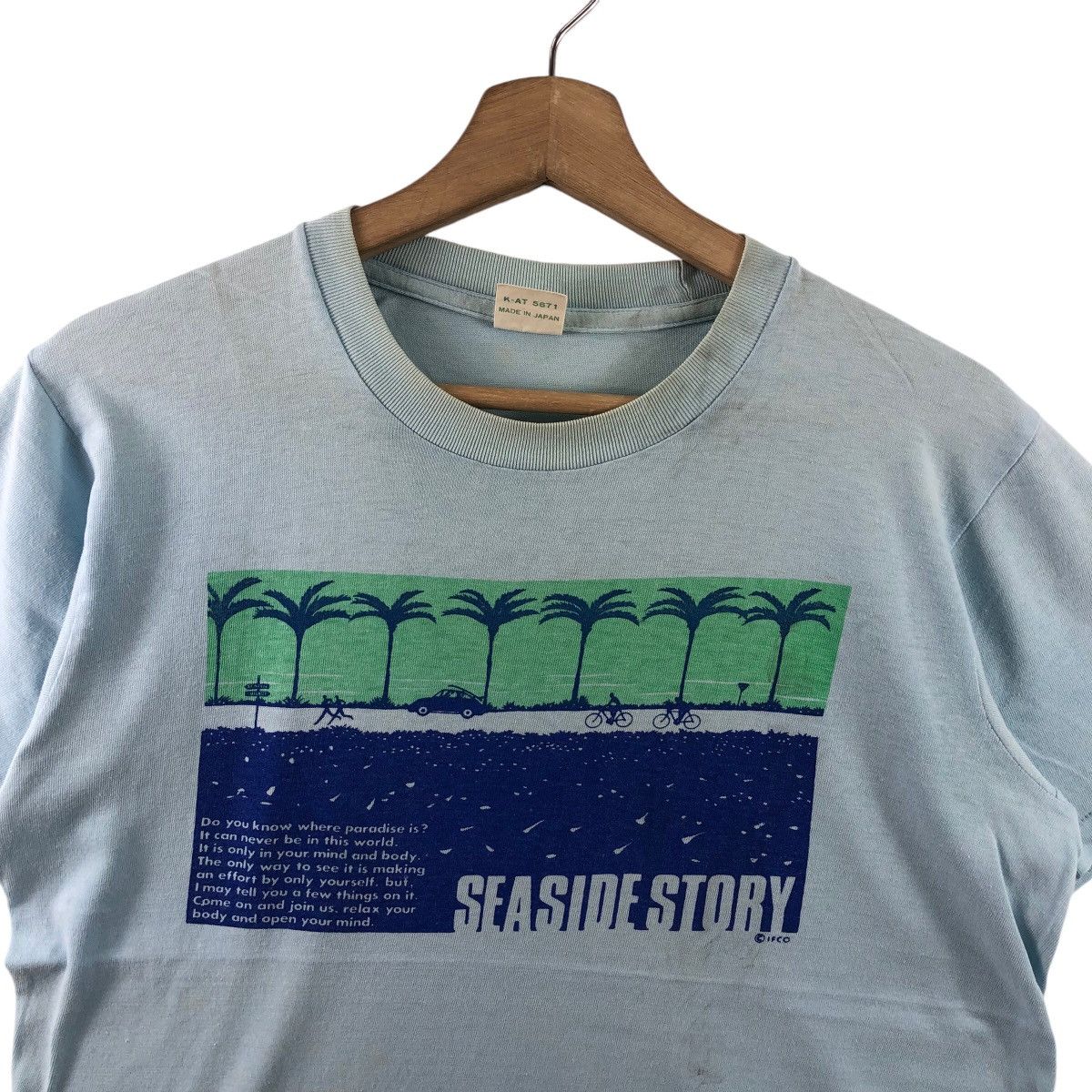 Vintage Vintage 90s SEASIDE STORY Tee Shirt Vintage Clothing Size US M / EU 48-50 / 2 - 2 Thumbnail