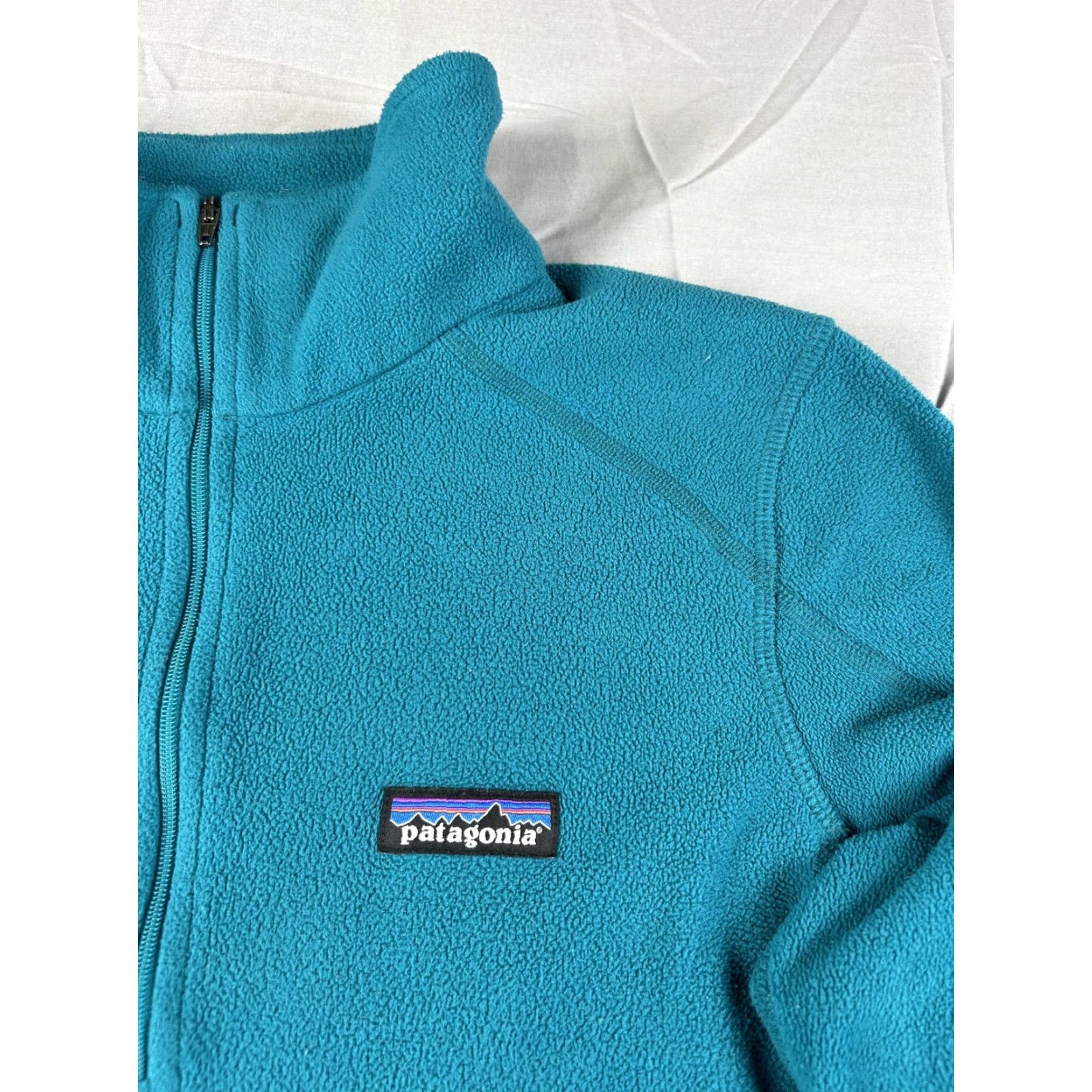 Patagonia Patagonia Womens Small Teal Blue Fleece 1/4 Zip Pullover Lightweight Jacket Size S / US 4 / IT 40 - 3 Thumbnail