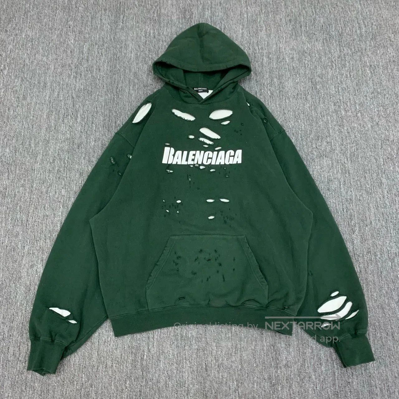 Balenciaga balenciaga green distressed hoodie for sale. Size US XS / EU 42 / 0 - 1 Thumbnail