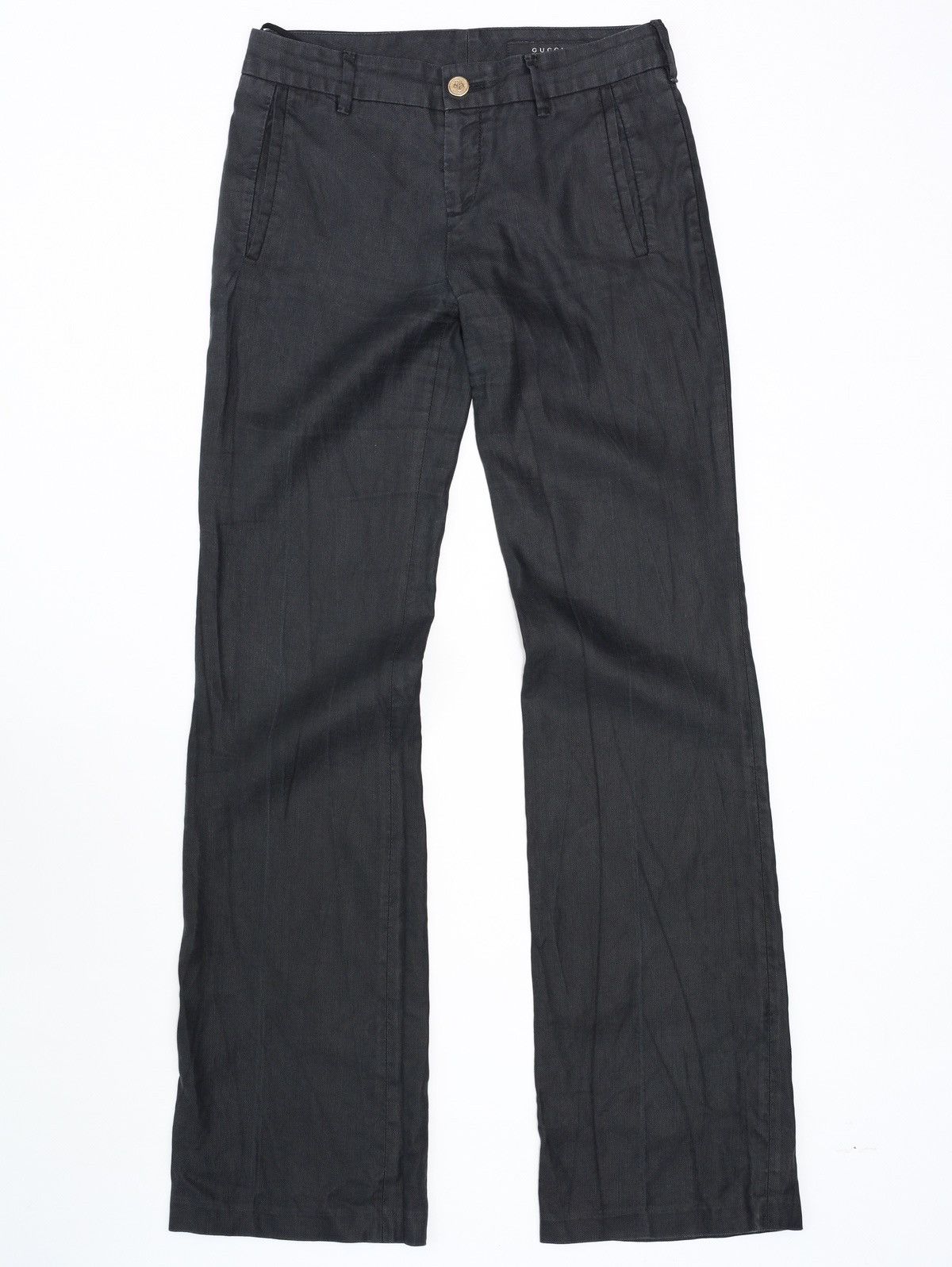 Gucci Gucci Hemp Silk Washed Black Pants Trousers Size 26" / US 2 / IT 38 - 1 Thumbnail