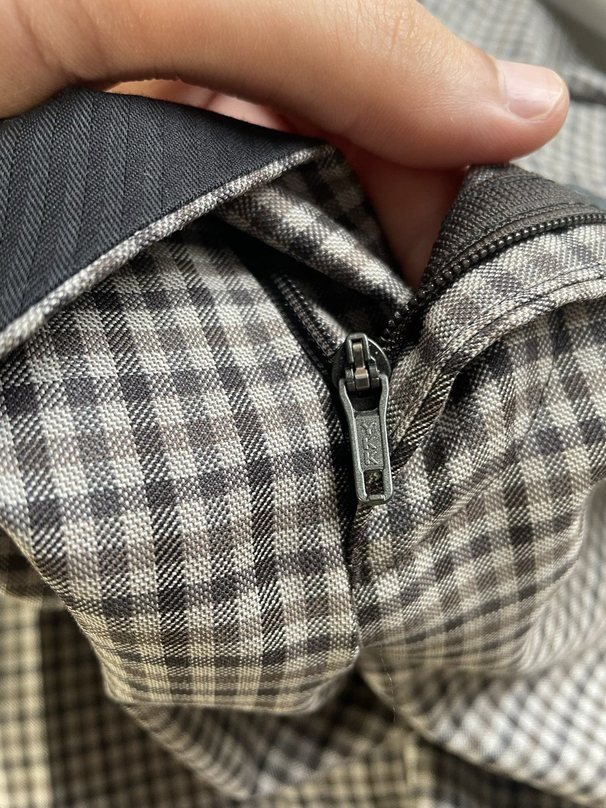 Reiss Reiss Vallarta Gingham Check Slim Pants In Mid Brown 34 inch Size 48R - 7 Thumbnail
