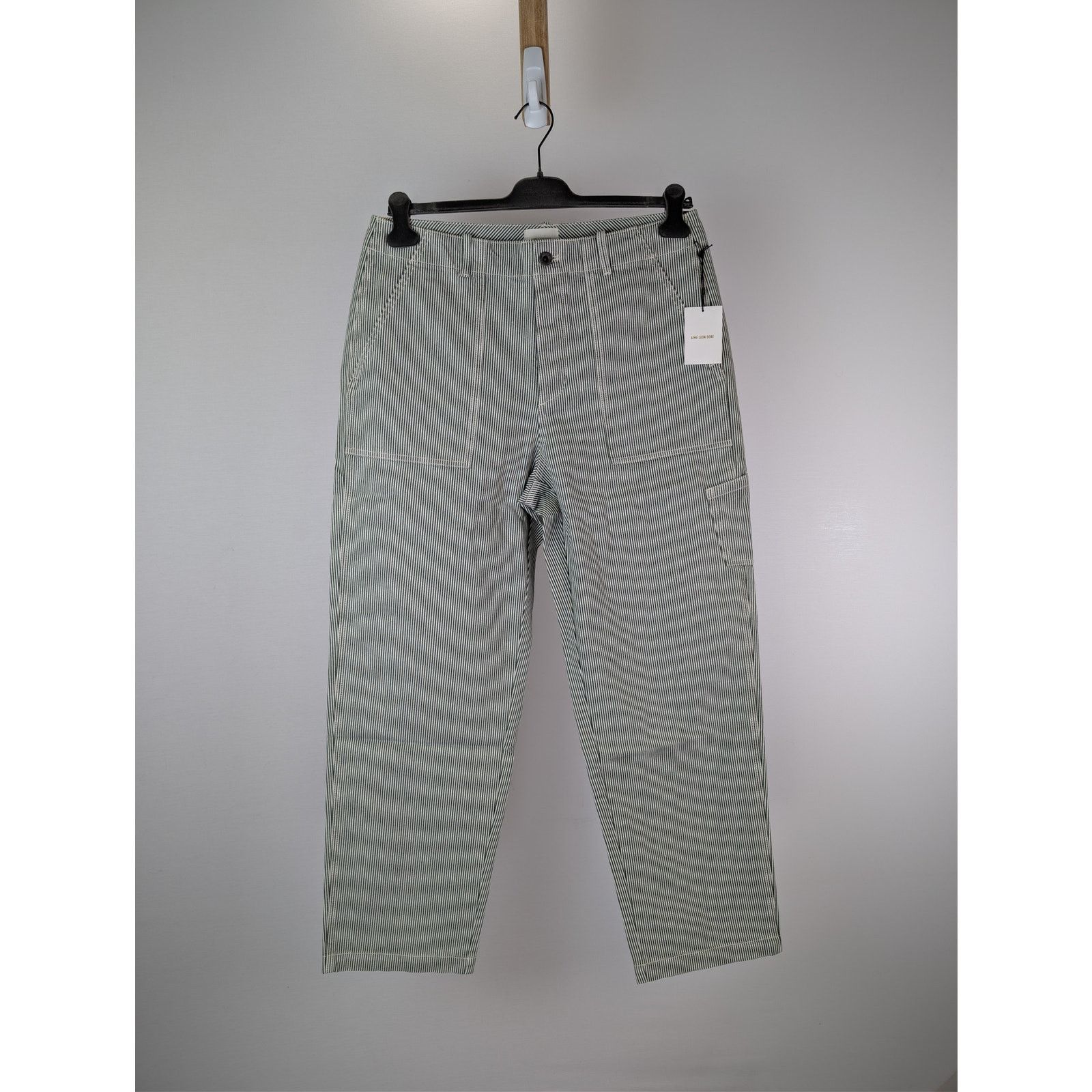 Aime Leon Dore o1rshd1 Hickory Stripe Workwear Pant jean in Green Hickory Size US 34 / EU 50 - 1 Thumbnail