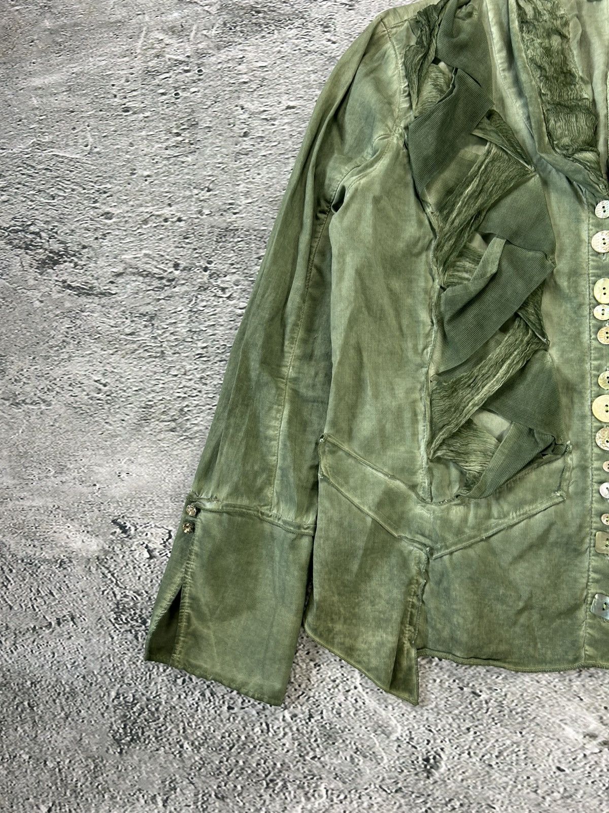 Elisa Cavaletti Elisa Cavaletti vintage Blouse shirt avant garde green Size M / US 6-8 / IT 42-44 - 3 Thumbnail