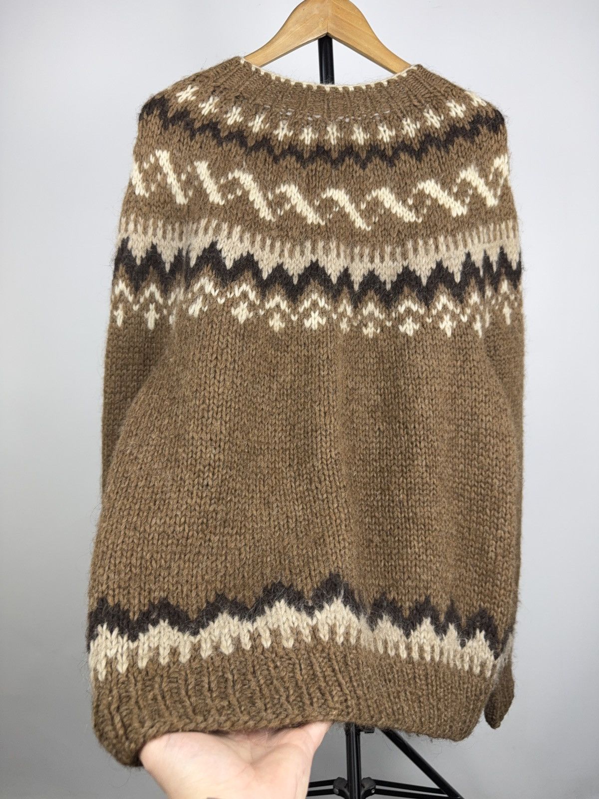 Vintage Nordic Wool Iceland Cardigan Dale Of Norway Style Brown Size US XL / EU 56 / 4 - 15 Thumbnail