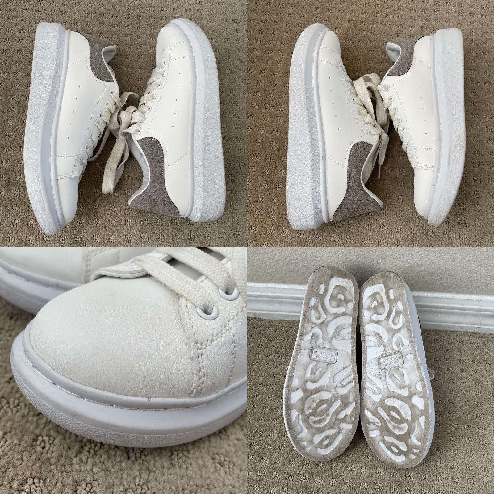 Alexander McQueen Alexander McQueen Oversized Sneaker White Grey EU 39 US 9 Women Leather Lining Rubber Sole Casual Walking Designer Shoes Size US 9 / IT 39 - 9 Thumbnail