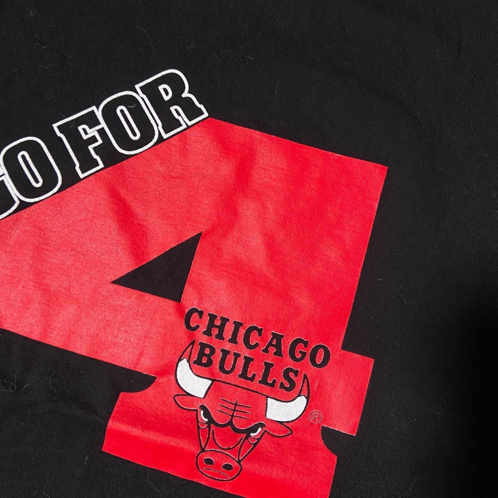 Fruit Of The Loom 90s black chicago bulls tee Size US XL / EU 56 / 4 - 3 Thumbnail