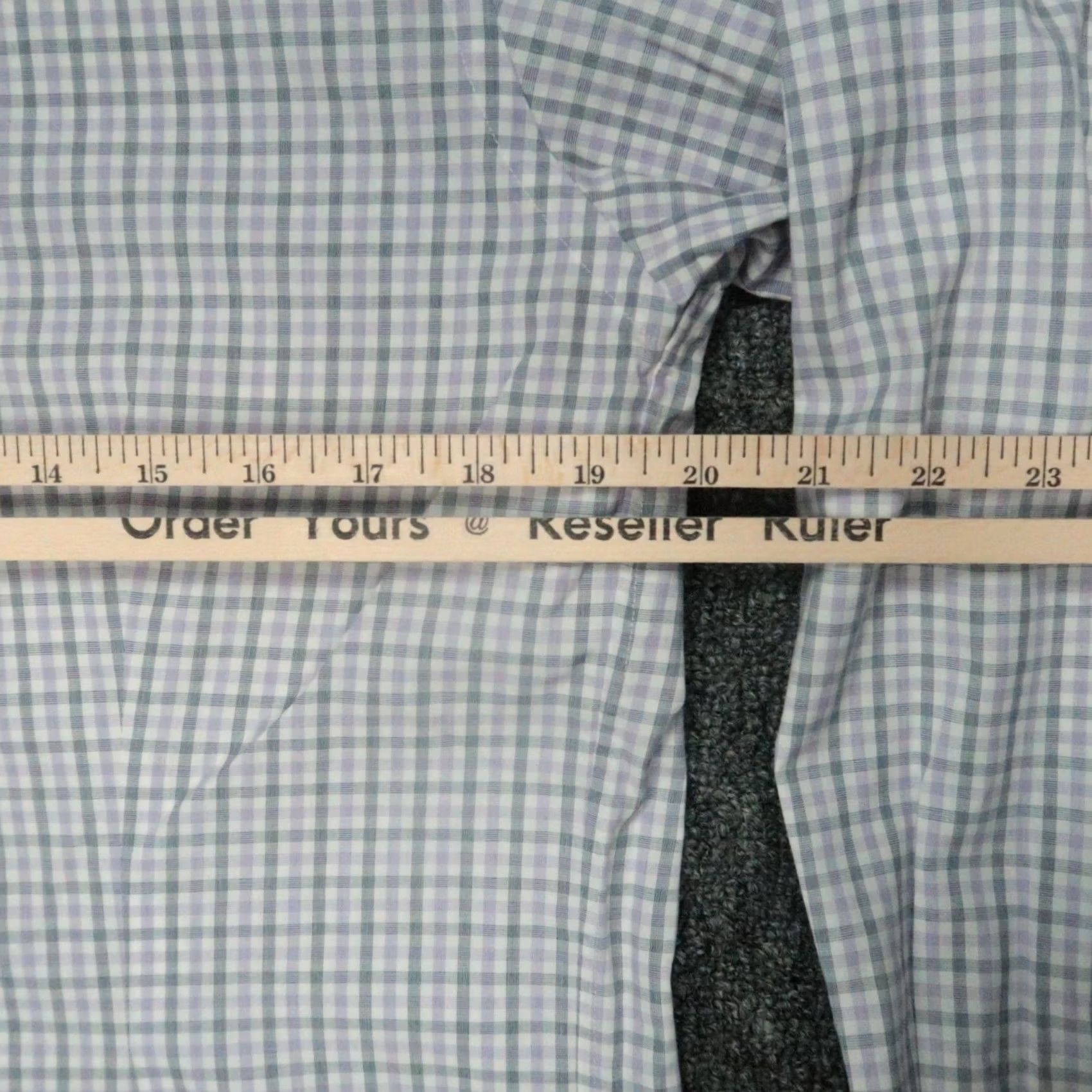 Eton Eton Purple Gray Plaid Shirt - Mens Medium, 15-inch Sleeve Long-Sleeve Button-Up Clothing Retail Size US M / EU 48-50 / 2 - 6 Thumbnail