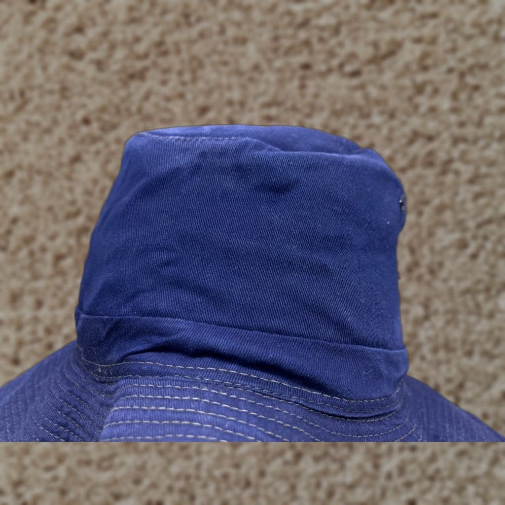 Vintage Adult Sun Bucket Hat Blue 100% Cotton One Size Hike Camp Beach Outdoors Size ONE SIZE - 1 Thumbnail