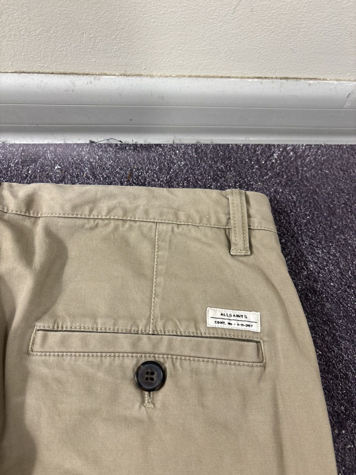 Allsaints AllSaints Men’s Slim Straight Cotton Stretch Chino Pants Size US 30 / EU 46 - 16 Thumbnail