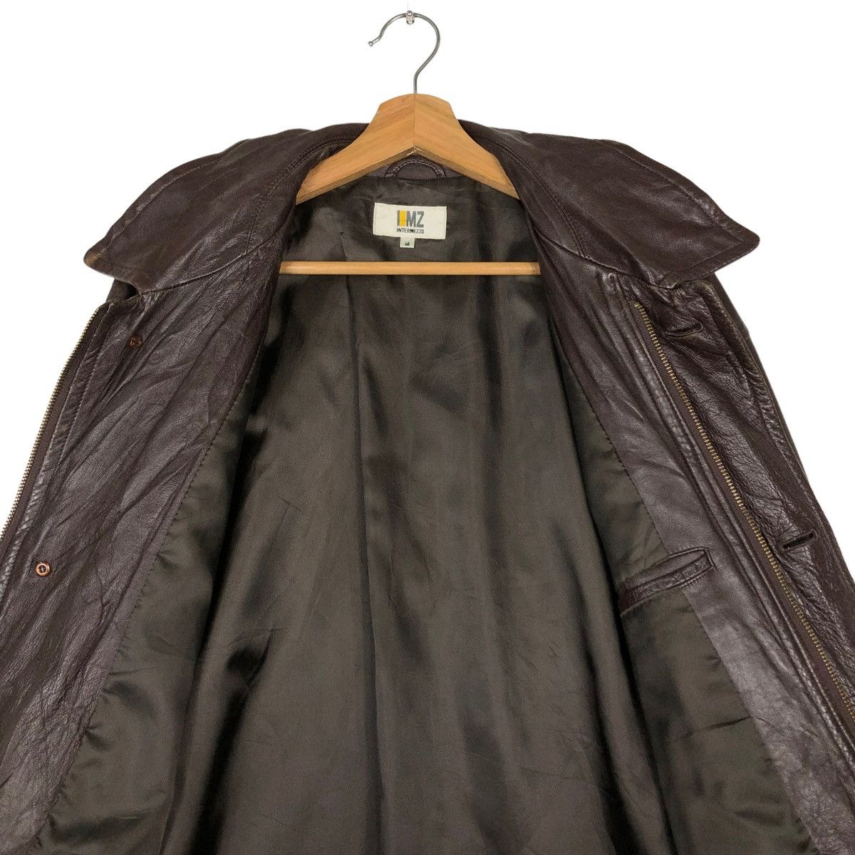 Issey Miyake 🔥VINTAGE BIKER LEATHER JACKET INTERMEZZO ISSEY MIYAKE Size US M / EU 48-50 / 2 - 14 Thumbnail