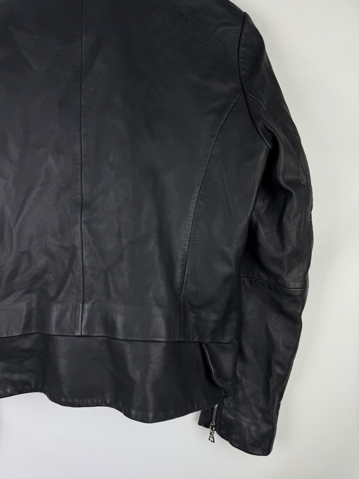 Sandro Sandro Paris Ladies Lamb Leather Biker Jacket Size ~ L Size L / US 10 / IT 46 - 18 Thumbnail