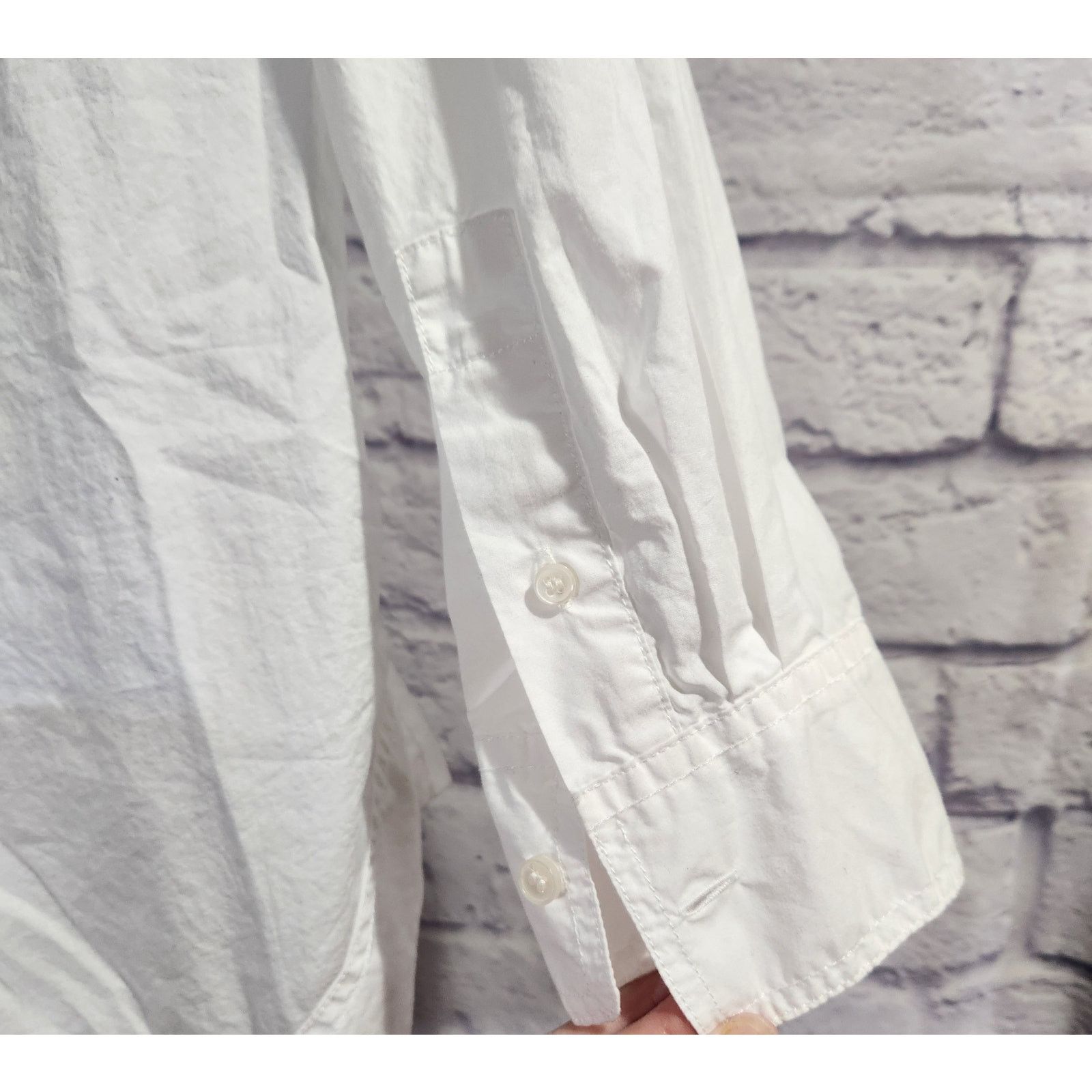 J.Crew J. Crew White Long Sleeves With Buttons V Neck Top PXS Size XS / US 0-2 / IT 36-38 - 4 Thumbnail