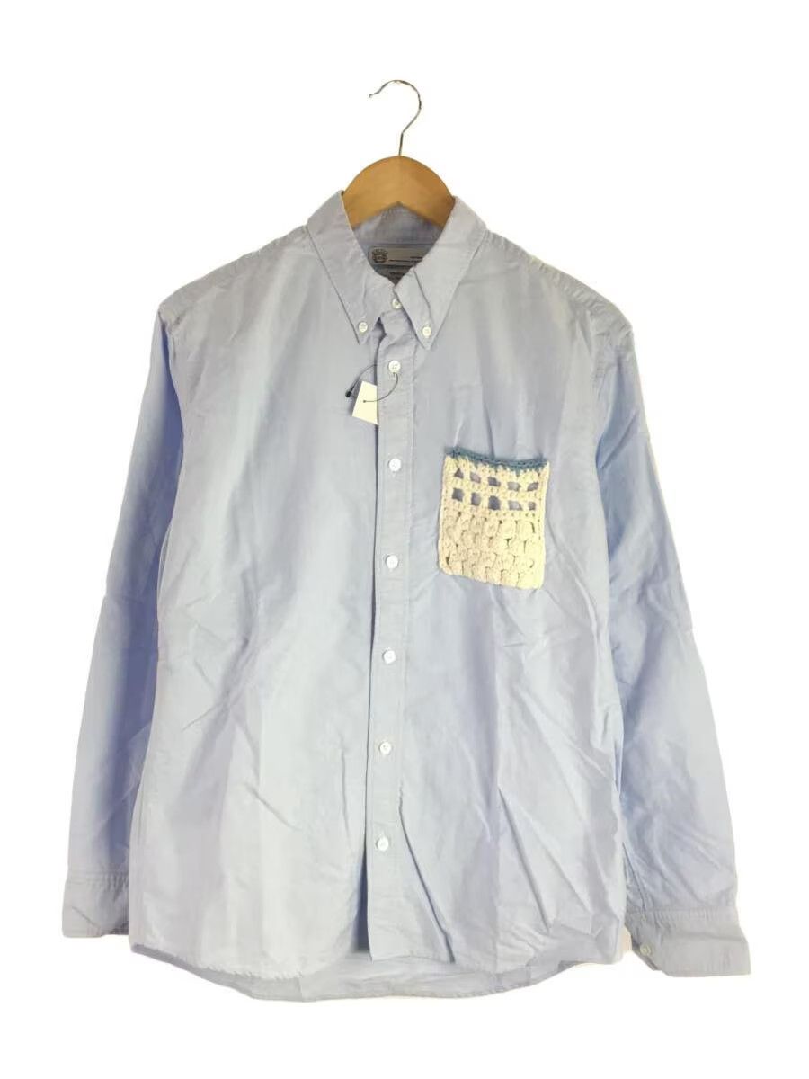 image of Visvim Crochet Pocket Button Shirt in Blue, Men's (Size Medium)