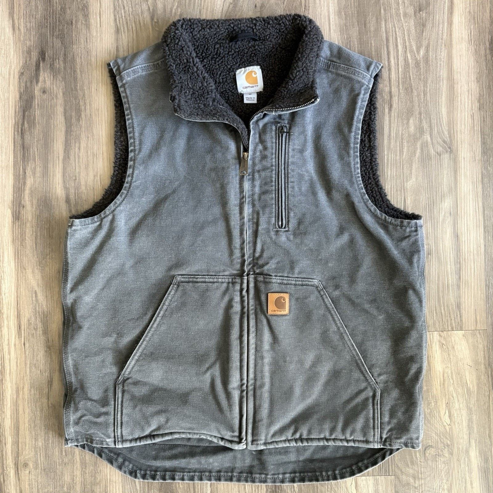 【USA-vintage】carhartt duck bore-vest 80s Vintage 80s Carhartt Worker Vest Sleeveless Jacket M Size