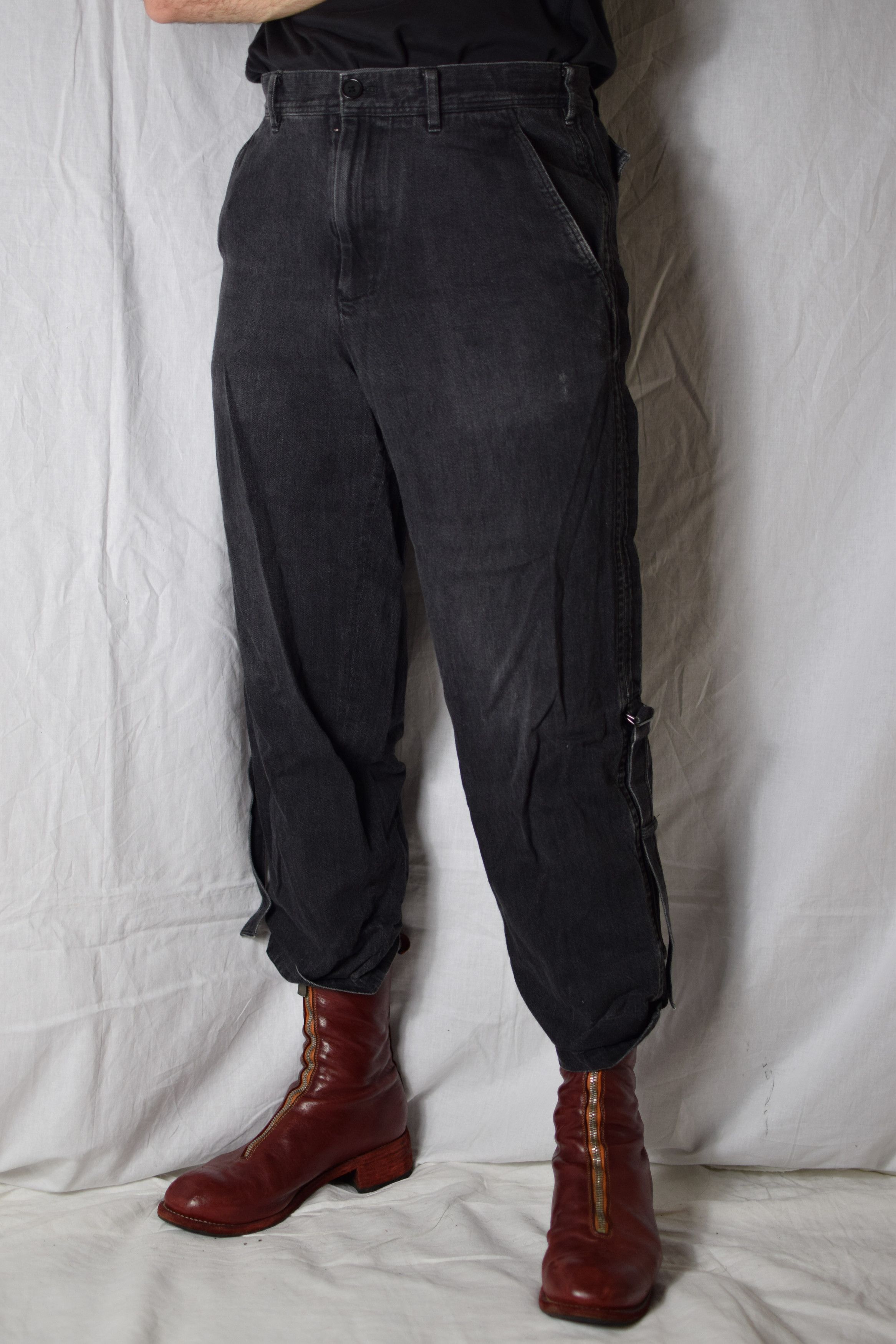 Yohji Yamamoto YYPH AW16 Denim Bondage Pants - HR-P29-007 Size US 32 / EU 48 - 1 Thumbnail
