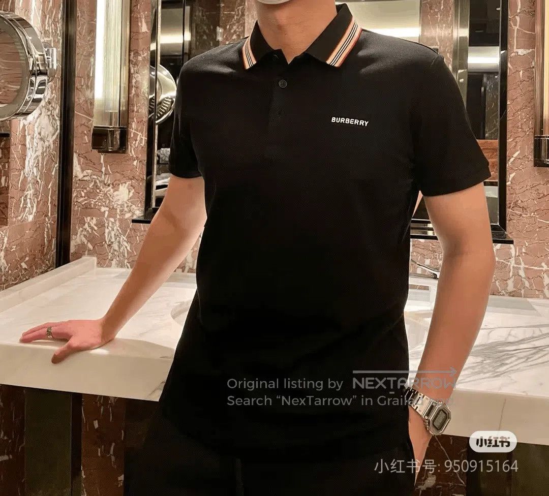 Burberry Burberry Embroidered Logo Check Polo T. Size US M / EU 48-50 / 2 - 3 Thumbnail