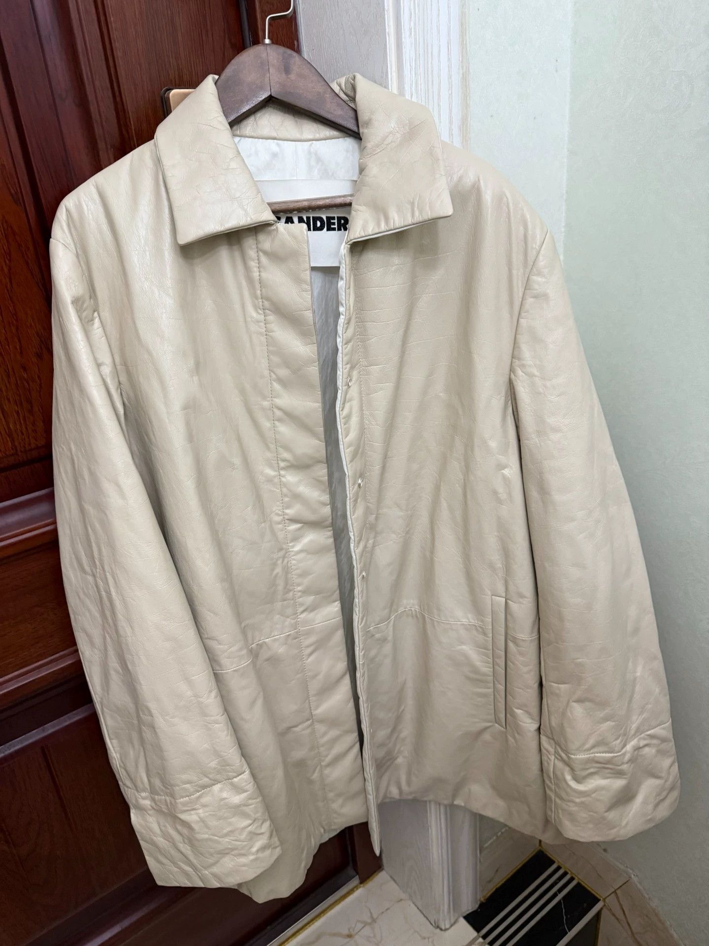 Jil Sander Jil Sander Oversized Leather Jacket 9/10 Authentic Size XS / US 0-2 / IT 36-38 - 1 Thumbnail