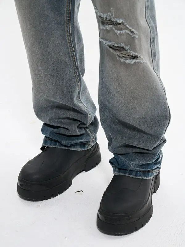 VIBE y2k damaged ripped faded hiphop jeans Size US 30 / EU 46 - 4 Thumbnail