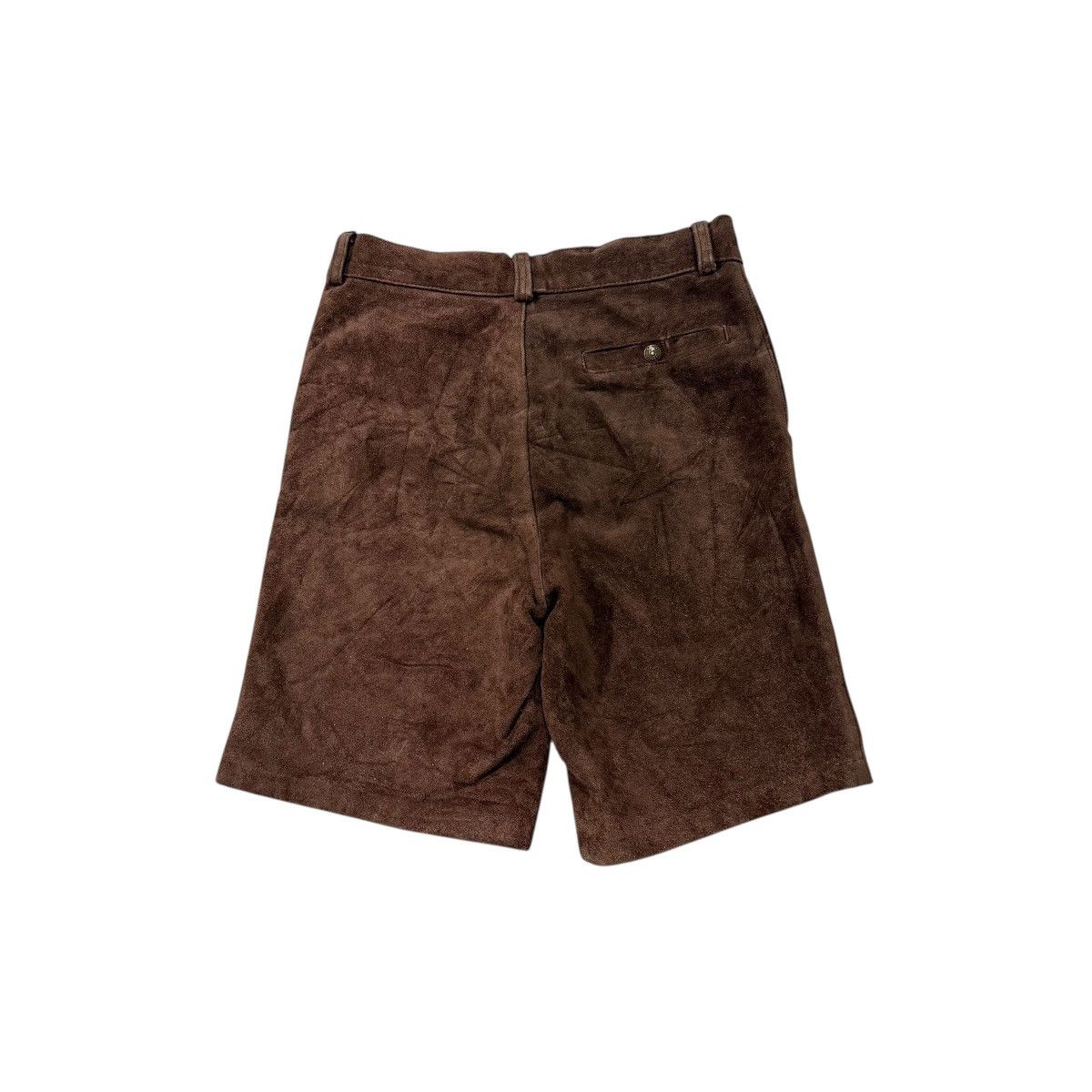Schott Vintage Schott NYC Made In USA Suede Leather Short Pants Size US 30 / EU 46 - 7 Thumbnail