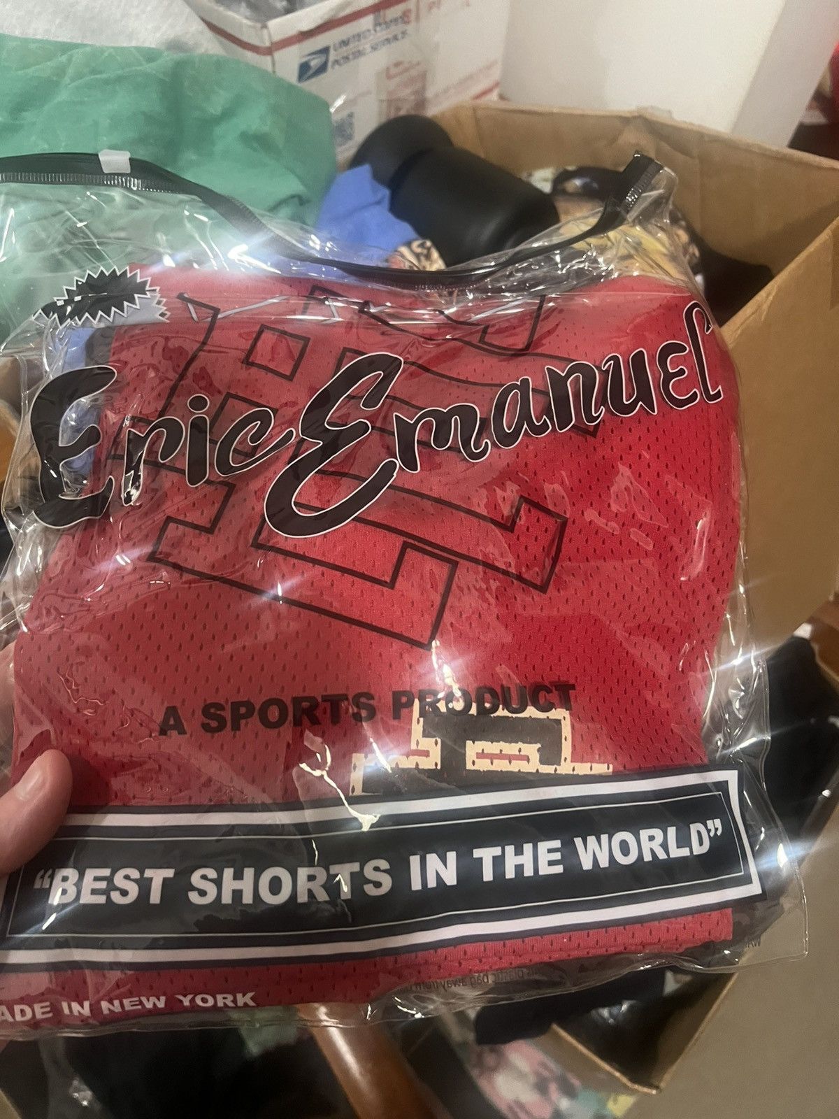 Eric Emanuel Eric Emanuel EE red w black baggy shorts medium Size US 30 / EU 46 - 1 Thumbnail