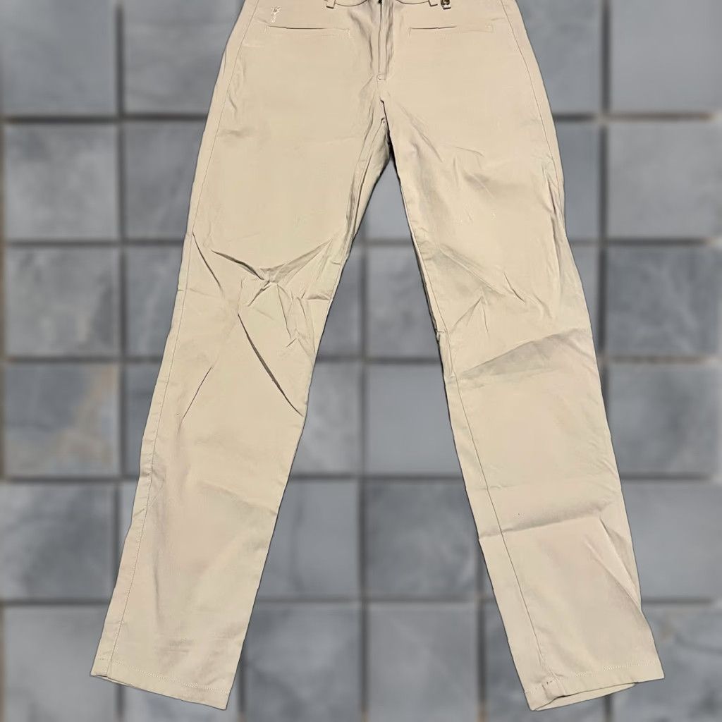 Vintage Golfino Pants Womens 6 Beige Tan Performance Nylon Blend Chino Regular 28x28.5 Womens Beige Tan Golfino Pants Size 28" / US 6 / IT 42 - 1 Thumbnail