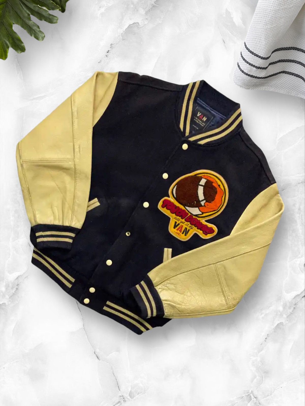 Vintage Vintage 70s Van Jac Football Sun Faded Wool Varsity Jacket Size US M / EU 48-50 / 2 - 9 Thumbnail