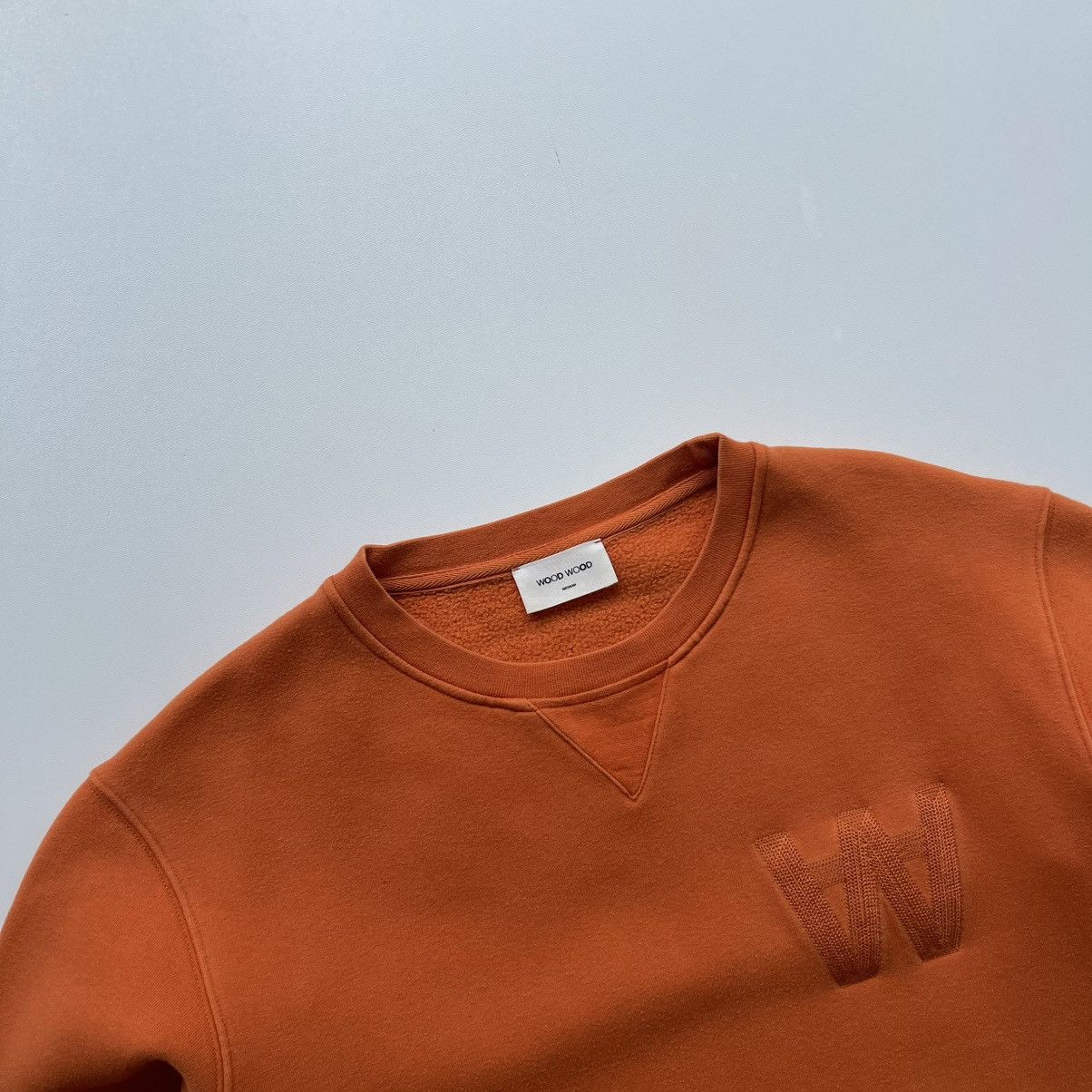 Wood Wood Wood Wood AA Soft Basic Logo Fleece Sweatshirt Orange Size US M / EU 48-50 / 2 - 2 Thumbnail