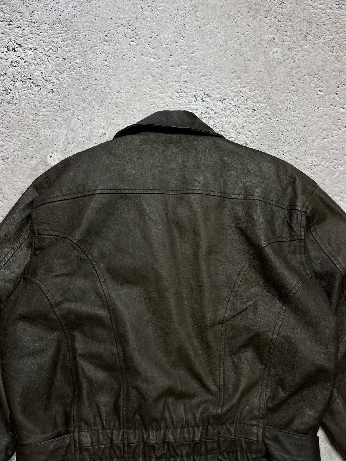 Leather Vintage Enjoy Brown Leather Jacket Belted Biker Style Size S Size US S / EU 44-46 / 1 - 17 Thumbnail
