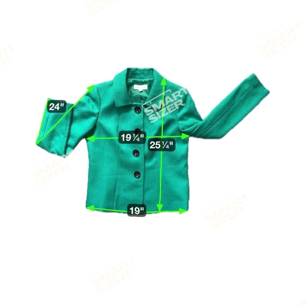 Evan Picone VINTAGE Evan Picone Blazer Womens Size 8 Kelly Green Button Up Career Contrast Button Size M / US 6-8 / IT 42-44 - 2 Thumbnail