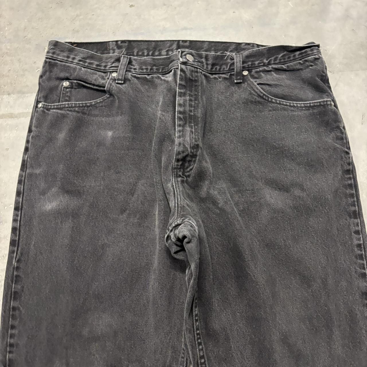 Japanese Brand × Vintage Crazy Vintage Y2K/2000s Baggy Faded Black Skater Style Denim Jeans! Size US 38 / EU 54 - 4 Thumbnail