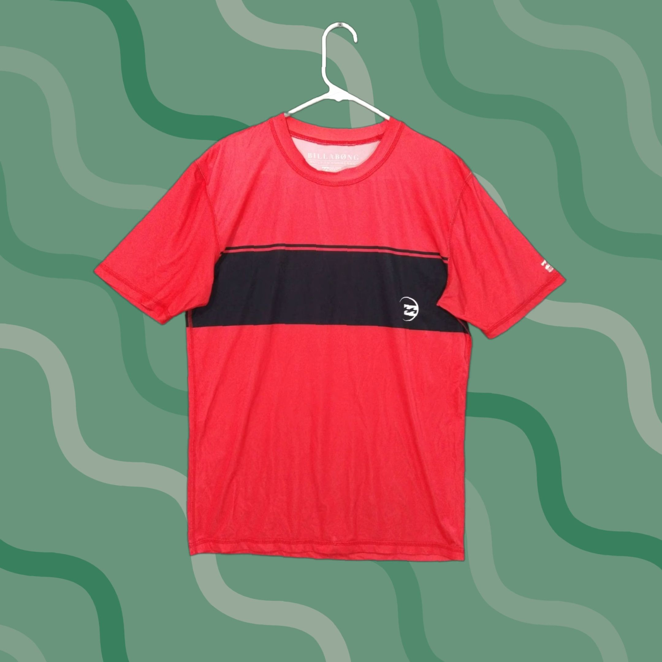 Billabong Billabong Shirt Mens M Red Crew Neck Short Sleeve UPF UV Protection Breathable Moisture Wicking Quick Dry Logo Surf Skate Size US M / EU 48-50 / 2 - 1 Thumbnail