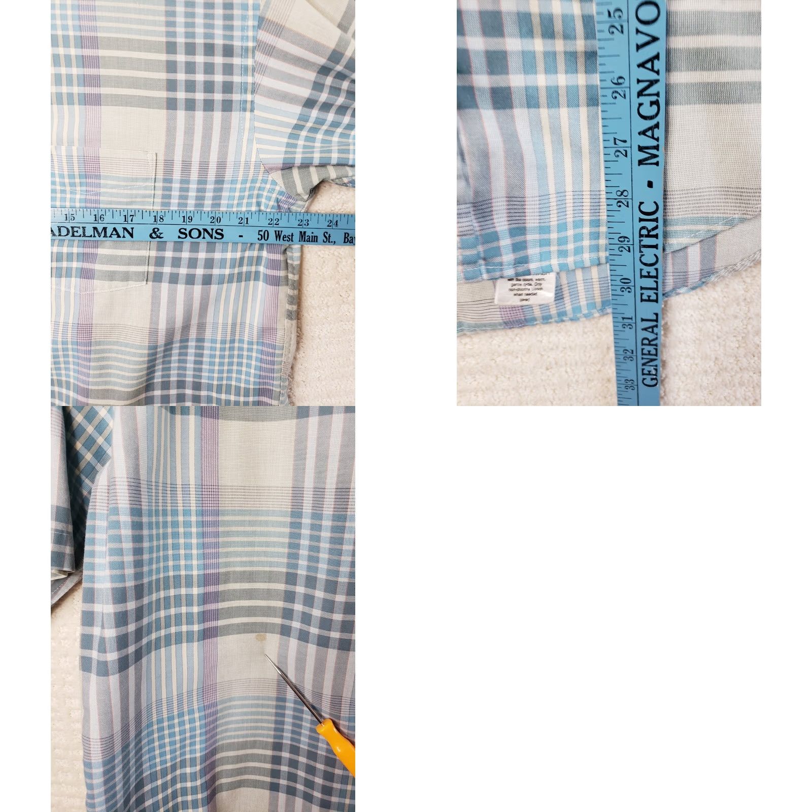 Pendleton Pendleton Men's Shirt L Short Sleeve Plaid Button Down Multicolor Casual Cotton Regular Fit Size US 33 - 8 Thumbnail